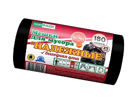 Мешки для мусора 180 л, ароматизированные, черные, в рулоне 25 шт., ПВД, 35 мкм, 1100х930 мм, НАДЕЖНЫЕ, 1802550 в Ульяновске