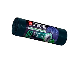Мешки для мусора 60 л, двухслойные, синие, в рулоне 10 шт., ПВД, 30 мкм, 700х600 мм, GRIFON SUPER POWER , 101-090 в Ульяновске