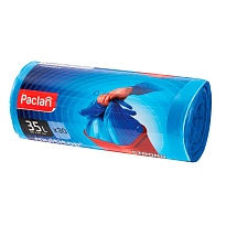 Мешки для мусора 35 л, с ушками, синие, в рулоне 30 шт., ПНД, 10,5 мкм, 640х500 мм, PACLAN Multitop, 600819 в Ульяновске