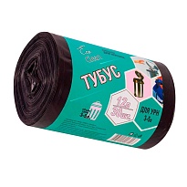 Мешки для мусора 12 л, черные, в рулоне 30 шт., ПНД, 6 мкм, 550х320 мм, Концепция Быта Tubus, 604936 в Ульяновске