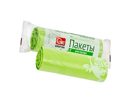 Мешки для мусора 120 л, биоразлагаемые, на втулке, зеленые, в рулоне 10 шт., ПНД, 18 мкм, 1100х700 мм, GRIFON Bio, 100-120 в Ульяновске