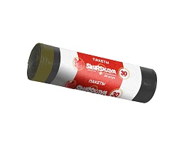 Мешки для мусора 30 л, с завязками, черные, в рулоне 20 шт., ПНД, 12 мкм, 560х530 мм, SIBIRSKAYA, 101-071 S в Ульяновске