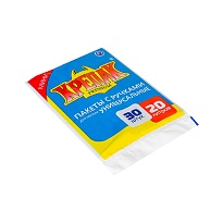 Мешки для мусора 20 л, с ручками, черные, в пачке 20 шт., ПНД, 10 мкм, 550х440 мм, Крепак, 4607075710023 в Ульяновске