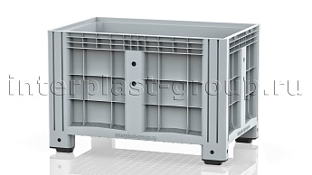 Контейнер iBox сплошной на ножках серый в Ульяновске